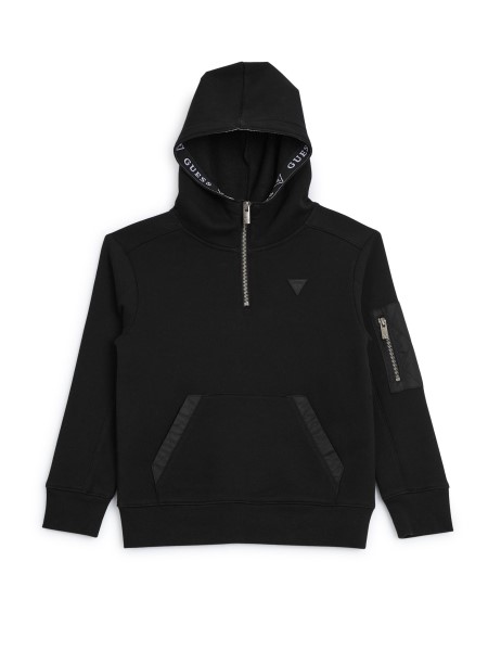 Hiszem Logan Félcipzáras Pulóver (2-6) Koromfekete