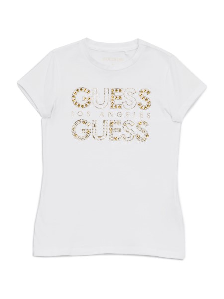 Tiszta Fehér Guess Kambrie Strasszos Logós Póló (7-14)