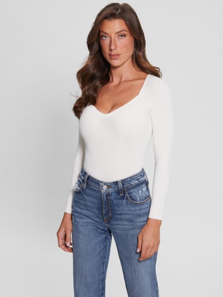 Galamb Fehér Guess Eco Sweetheart Szonett Pulóver