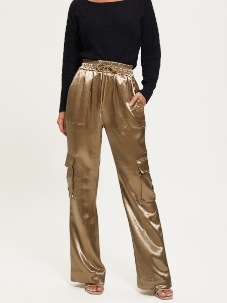 Kitalálni Chantal Metál Cargo Nadrág Nedves Homok