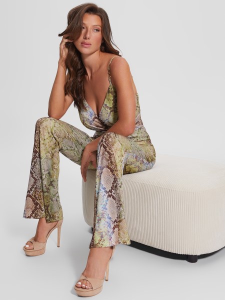 Eco Carina Twist Jumpsuit Glam Kígyó Nyomtatás Tipp