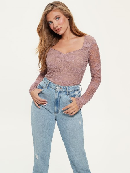Hiszem Rózsás Lila Gemma Csipke Felső
