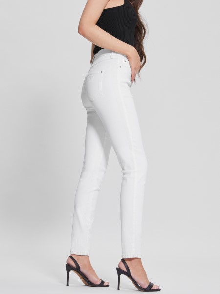 Tiszta Fehér Multi Guess 1981 Bevonatos Szűk Farmernadrág