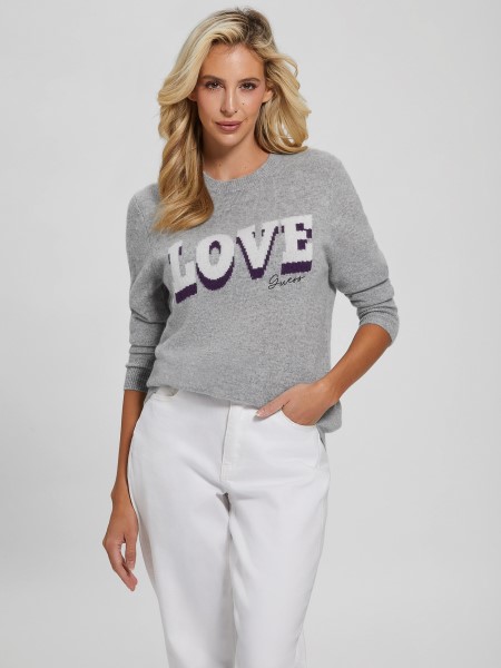 Juliette Kasmír Pulóver Világos Melange Szürke Hiszem