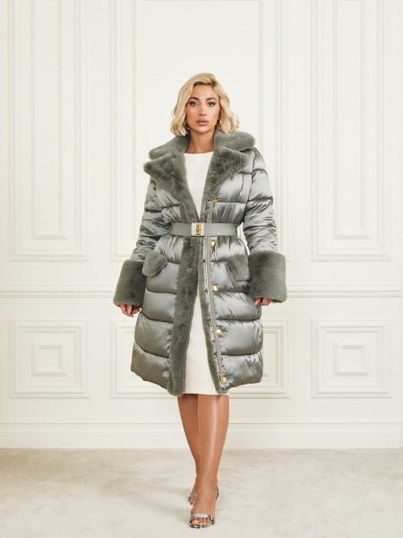 általános Barna Multi Guess Bessie Hosszú Pufferkabát