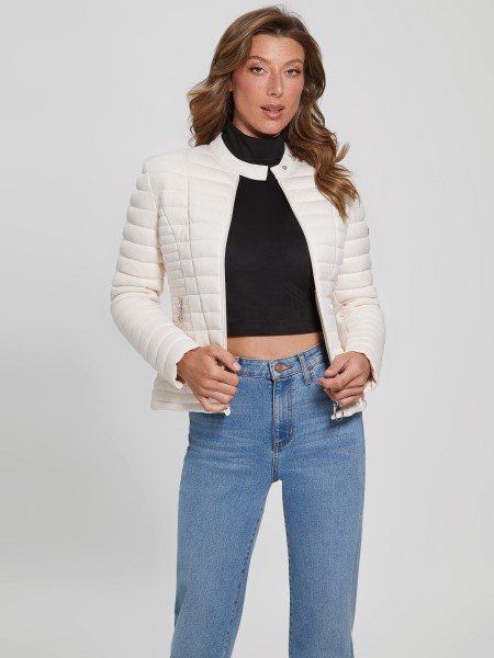 Hiszem Vona Steppelt Logó Kabát Pergamen Tónusú