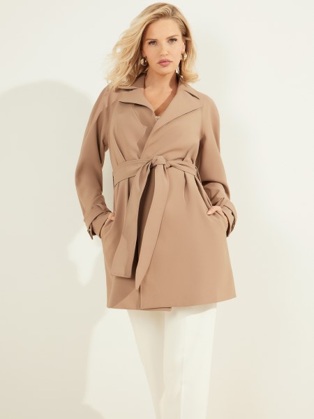 Austin Wrap Coat Shiitake Barna Sejtés