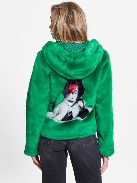 Hiszem Dafne Műszőrme Kabát Völgy Zöld