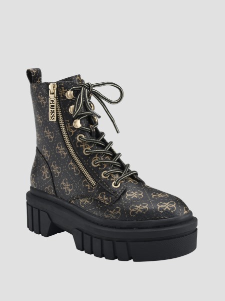 Hiszem Középbarna Ferina Logós Cipzáras Harci Cipő