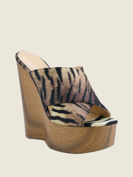 Hiszem Közepes Barna Teisha Nyomtatott Keresztben ékek