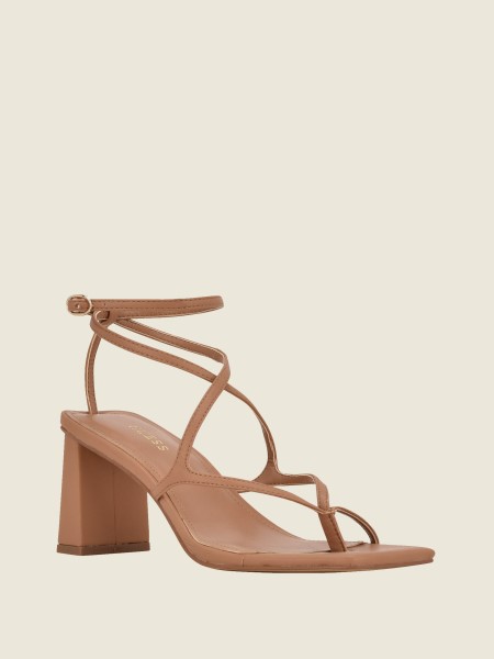 Hiszem Arisae Blokk Sarkú Szandál Közepes Természetes