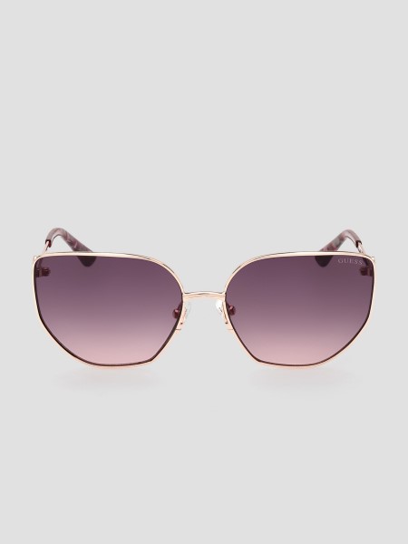 Fehér/arany Színű Strasszos Fém Macskaszemű Napszemüveg