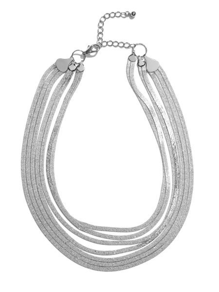 Ezüst Hiszem Kígyólánc Réteges Nyak