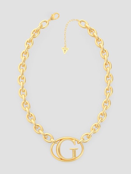Arany Tónusú G Logó Láncszem Nyaklánc Sárga Arany Tipp