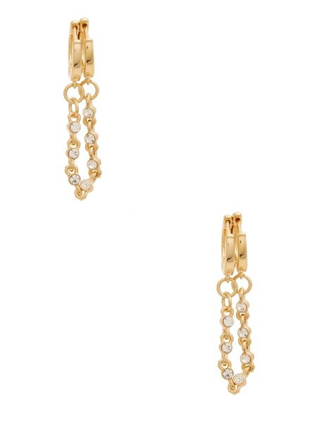 14kt Aranyozott Kettős Huggie Karika Fülbevaló, Hiszem Arany