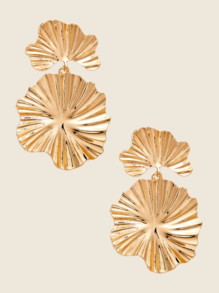 14 Karátos Aranyozott Liliom Csepp Fülbevaló Hiszem Arany