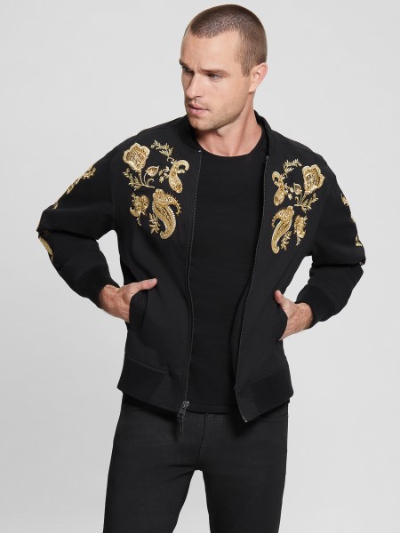 Hiszem Maxim Hímzett Repülő Kabát Jet Black