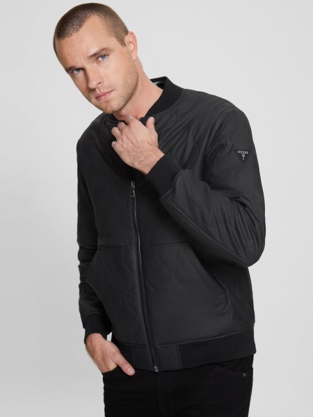 Koromfekete Guess Steppelt Repülő Kabát