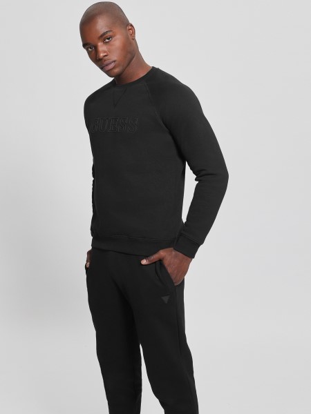 Jet Black Eco Aldwin Logós Pulóver Tipp