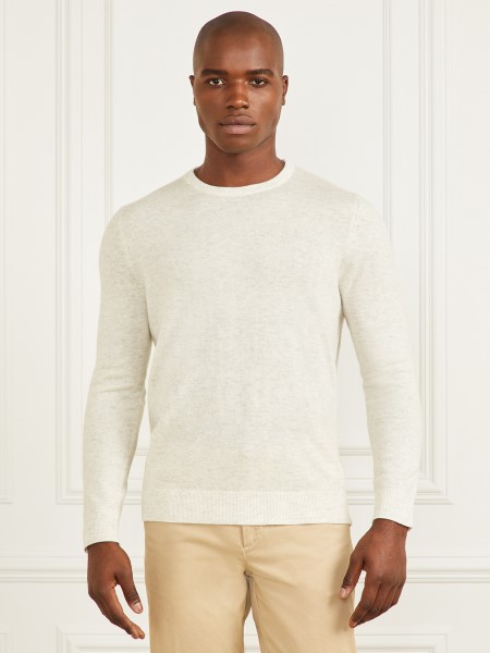 Fehér Hanga Kasmír-keverék Crewneck Pulóver Hiszem