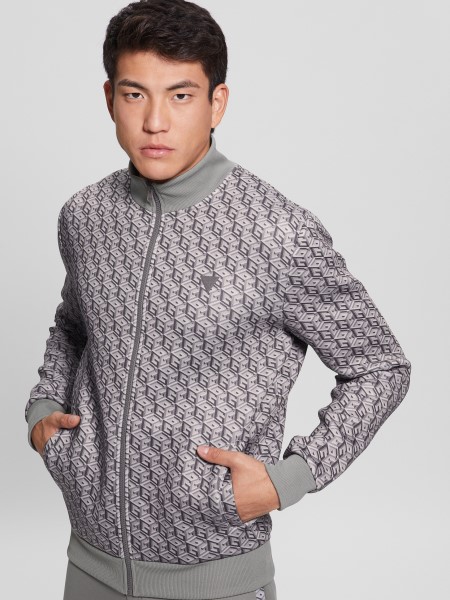 Colin Logós Cipzáras Kabát Makró G Kocka Szürke-fekete Tipp