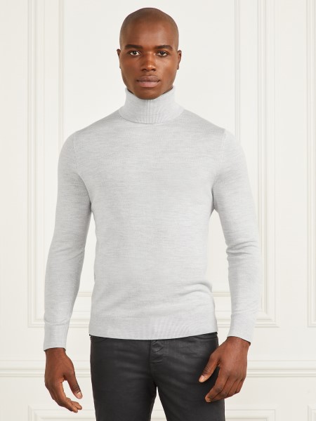 Világos Kő Hanga Guess Merinó Gyapjú Garbó Pulóver