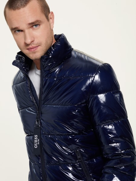 Hiszem Kék Elegáns Folyékony Pufi Kabát