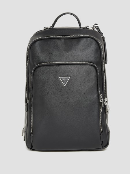 Certosa Saffiano Okos üzleti Hátizsák Fekete Tipp