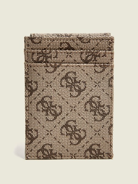 Guess Tan Don Logóval Nyomtatott Mágneskártya Tok