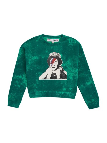Völgyzöld Guess Queen Pulóver (7-16 éves Gyerekek)
