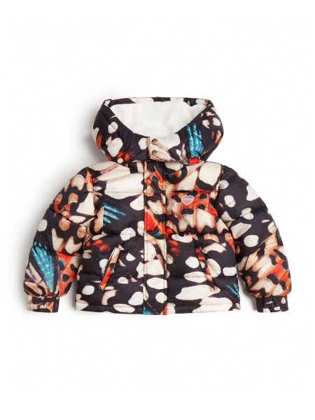 Guess Butterflies Print Nyomtatott Kapucnis Bélelt Kabát (2-7)