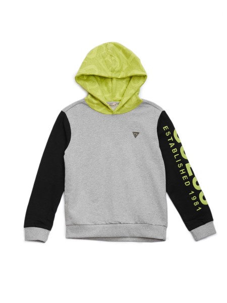 Eco Color-block Kapucnis Pulóver (7-14) Hiszem Világos Köves Hanga