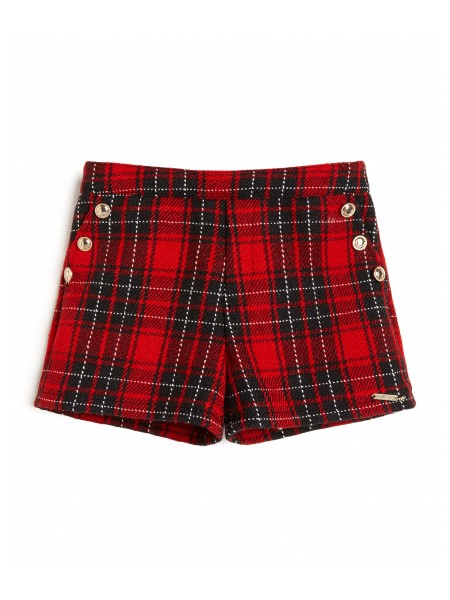 Kockás Kockás Rövidnadrág (7-16) Piros/fekete Kockás Kombó Tipp