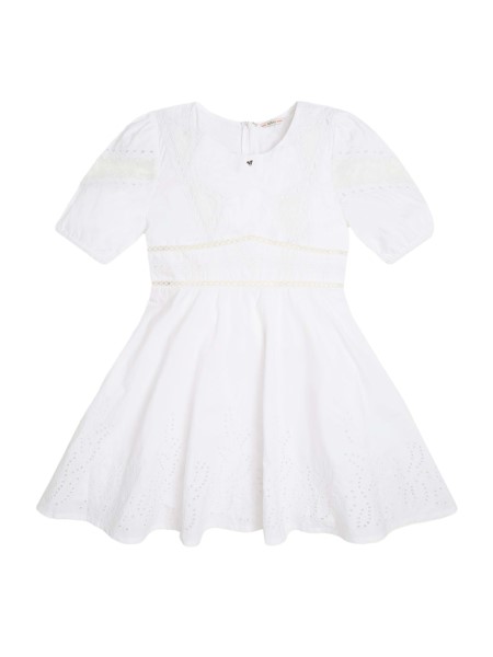 Tiszta Fehér Tipp Horgolt Tunika Felső (7-14)