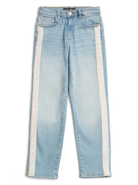 Guess Logószalag Egyenes Szárú Farmer (7-16) Kristály Fagyasztott Szalaggal