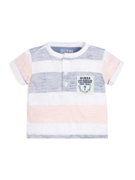 Csíkos Henley Póló (2-7) Csodacsík Sárga Tipp