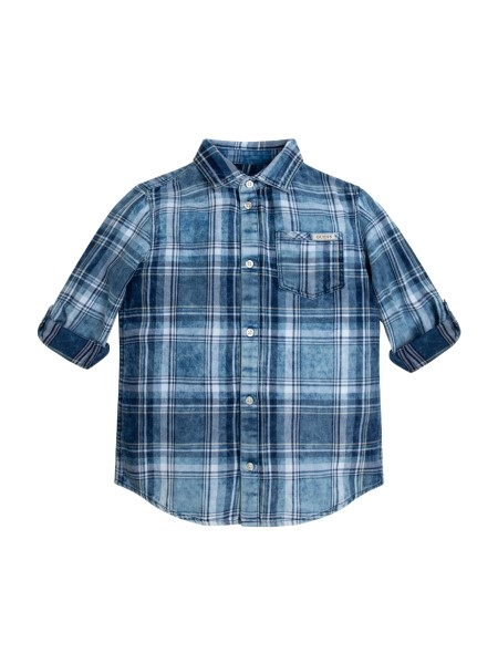 Tipp Csekk Kék-bézs Mini Farmer Kockás Ing (7-18)