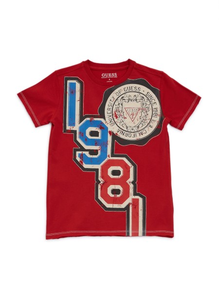 Vulkánpiros Mosott Logós Póló (7-14) Tipp