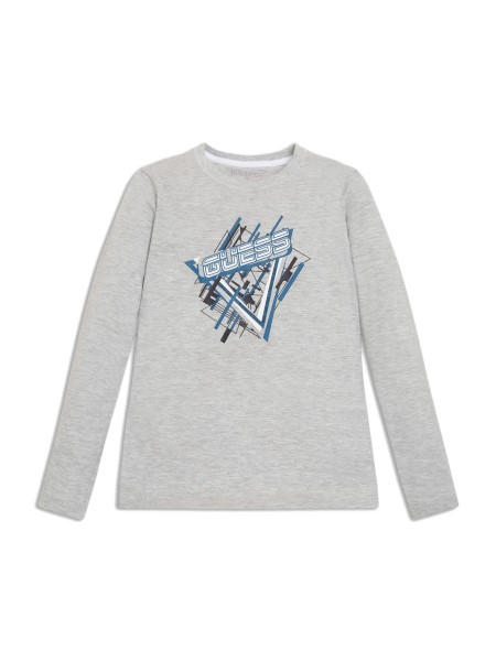 Világos Hanga Szürke Guess Logós Hosszú Ujjú Póló (7-14)
