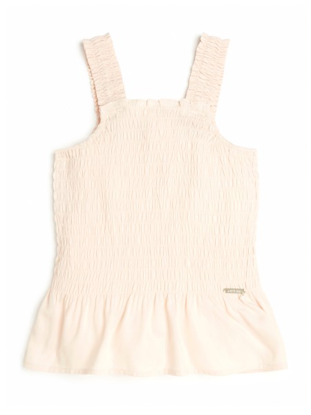 Dolly Pink Smocked Peplum Tank (7-14) Hiszem