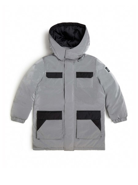 Hiszem Irizáló Párnázott Kabát (7-16) Ezüst