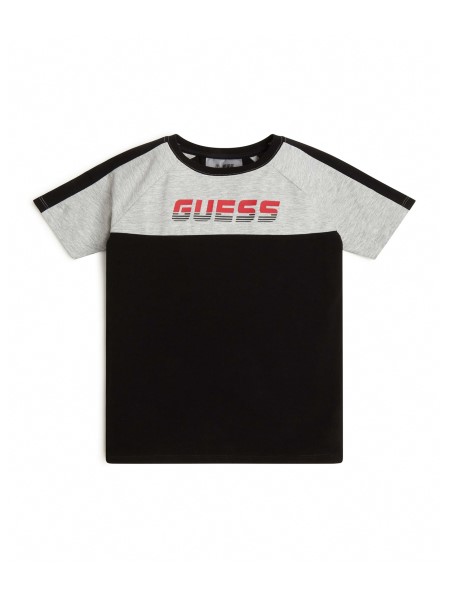 Guess Jet Black Eco Színes Logóval Ellátott Póló (4-14)