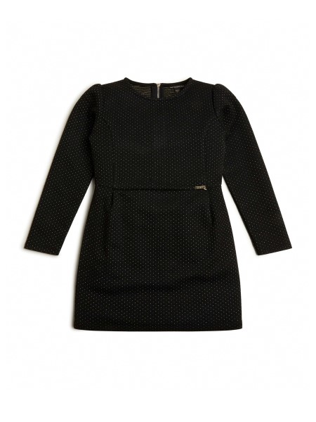 Hiszem Koromfekete Lurex Jacquard Ruha (7-16)