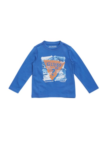 Logós Hosszú Ujjú Póló (2-7) Olimpo Blue Guess